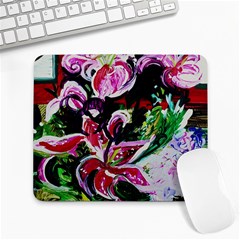 Lilac And Lillies 3 Large Mousepads by bestdesignintheworld