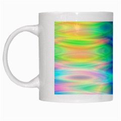 Wave Rainbow Bright Texture White Mugs by Sapixe