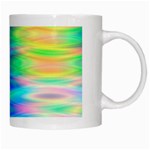 Wave Rainbow Bright Texture White Mugs Right