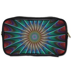 Fractal Peacock Rendering Toiletries Bags 2-side by Sapixe