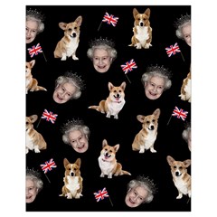 Queen Elizabeth s Corgis Pattern Drawstring Bag (small) by Valentinaart