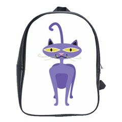 Cat Clipart Animal Cartoon Pet School Bag (large) by Sapixe