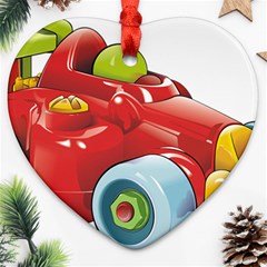 Car Vehicle Racing Car Formula Ornament (heart) by Sapixe