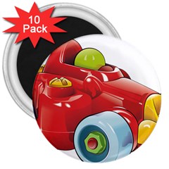 Car Vehicle Racing Car Formula 3  Magnets (10 Pack)  by Sapixe