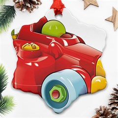 Car Vehicle Racing Car Formula Snowflake Ornament (two Sides) by Sapixe