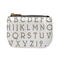 Letters Gold Classic Alphabet Mini Coin Purses by Sapixe