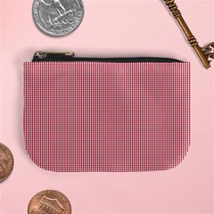 Usa Flag Red Blood Mini Gingham Check Mini Coin Purses by PodArtist