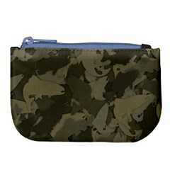 Country Boy Fishing Camouflage Pattern Large Coin Purse by Bigfootshirtshop