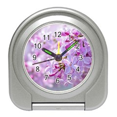 Pink Lilac Flowers Travel Alarm Clocks by FunnyCow