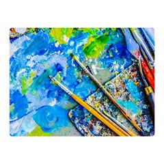 Artist Palette And Brushes Double Sided Flano Blanket (mini)  by FunnyCow