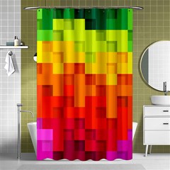 Abstract Background Square Colorful Shower Curtain 48  X 72  (small)  by Nexatart