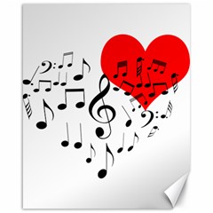 Singing Heart Canvas 16  X 20   by FunnyCow