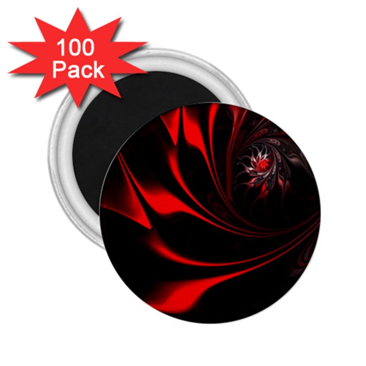 Abstract Curve Dark Flame Pattern 2.25  Magnets (100 pack) 