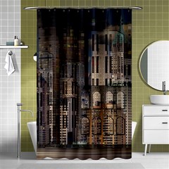 Architecture City Home Window Shower Curtain 48  X 72  (small)  by Nexatart