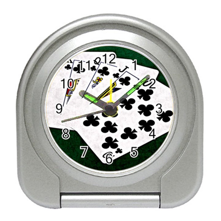 Poker Hands   Royal Flush Clubs Travel Alarm Clocks