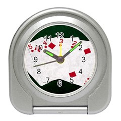 Poker Hands   Straight Flush Diamonds Travel Alarm Clocks by FunnyCow