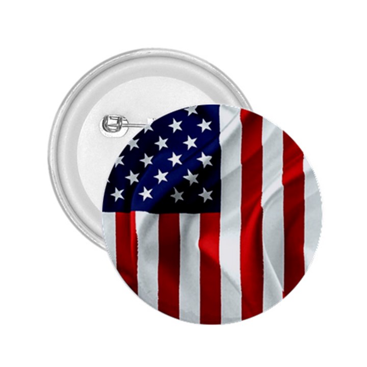 American Usa Flag Vertical 2.25  Buttons