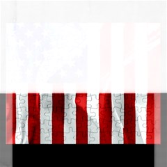 American Usa Flag Vertical Rectangular Jigsaw Puzzl by FunnyCow