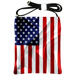 American Usa Flag Vertical Shoulder Sling Bags by FunnyCow