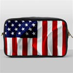 American Usa Flag Vertical Toiletries Bags Front