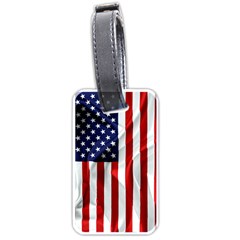 American Usa Flag Vertical Luggage Tags (one Side)  by FunnyCow