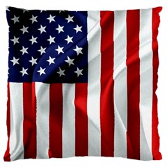 American Usa Flag Vertical Large Cushion Case (one Side) by FunnyCow