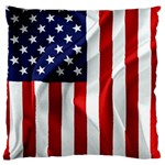 American Usa Flag Vertical Large Cushion Case (Two Sides) Back