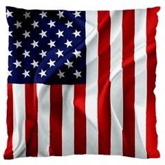 American Usa Flag Vertical Standard Flano Cushion Case (one Side) by FunnyCow