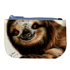 Sloth Smiles Large Coin Purse by ArtByThree