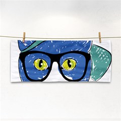 Drawing Cat Pet Feline Pencil Hand Towel by Sapixe