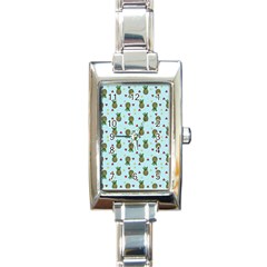 Pineapple Watermelon Fruit Lime Rectangle Italian Charm Watch by Nexatart