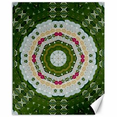 Fantasy Jasmine Paradise Love Mandala Canvas 16  X 20   by pepitasart