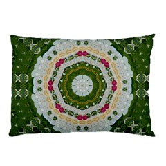 Fantasy Jasmine Paradise Love Mandala Pillow Case by pepitasart