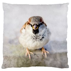 Do Not Mess With Sparrows Large Cushion Case (one Side) by FunnyCow