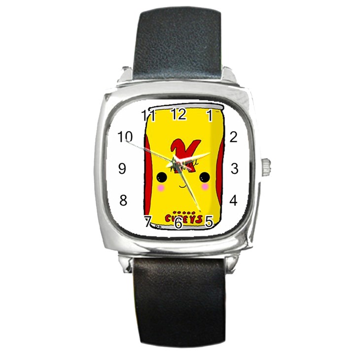 Kawaii cute Tennants Lager Can Square Metal Watch