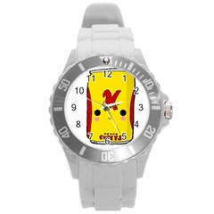 Kawaii Cute Tennants Lager Can Round Plastic Sport Watch (l) by CuteKawaii1982