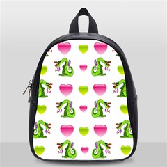 Dragons And Hearts School Bag (small) by IIPhotographyAndDesigns