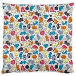 Funny Cute Colorful Cats Pattern Standard Flano Cushion Case (Two Sides) Back