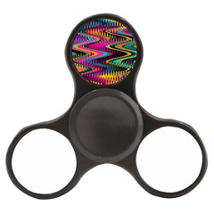 Multicolored Wave Distortion Zigzag Chevrons Finger Spinner by EDDArt