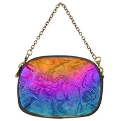 Fractal Batik Art Hippie Rainboe Colors 1 Chain Purses (one Side)  by EDDArt