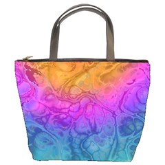 Fractal Batik Art Hippie Rainboe Colors 1 Bucket Bags by EDDArt