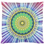 Power Mandala Sun Blue Green Yellow Lilac Standard Flano Cushion Case (Two Sides) Back