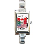 United Football Championship Hosting 2026 Soccer Ball Logo Canada Mexico Usa Rectangle Italian Charm Watch Front