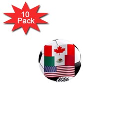 United Football Championship Hosting 2026 Soccer Ball Logo Canada Mexico Usa 1  Mini Magnet (10 Pack)  by yoursparklingshop