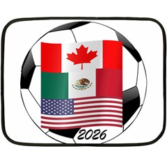 United Football Championship Hosting 2026 Soccer Ball Logo Canada Mexico Usa Double Sided Fleece Blanket (mini)  by yoursparklingshop