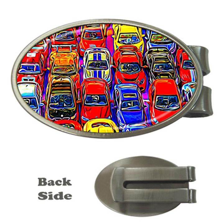 Colorful Toy Racing Cars Money Clips (Oval) 