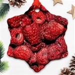 Red Raspberries Snowflake Ornament (Two Sides) Back