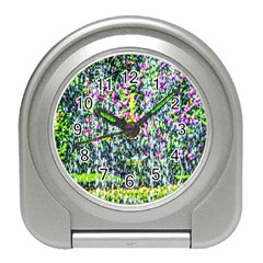 Lilacs Of The First Water Travel Alarm Clock by FunnyCow