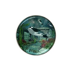 Wonderful Orca In Deep Underwater World Hat Clip Ball Marker (4 Pack) by FantasyWorld7