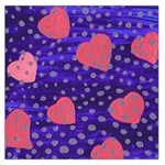 Underwater Pink Hearts Large Satin Scarf (Square) Front